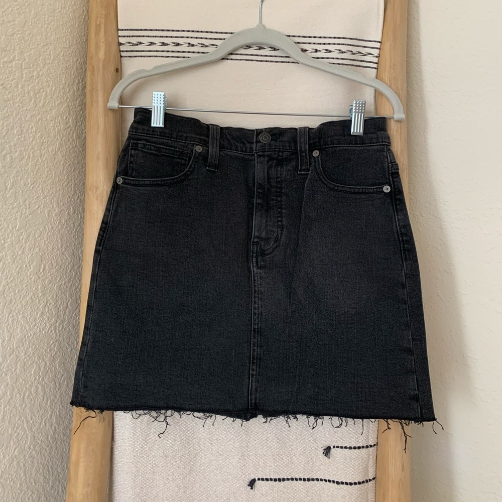 Madewell Black Denim Skirt